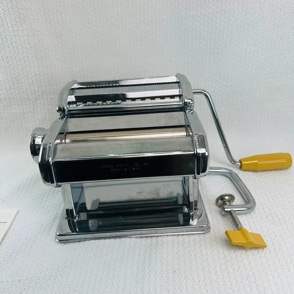 Atlas Pasta Queen Marcato Deluxe 150mm Pasta Maker Machine Italy w/ Box Manual